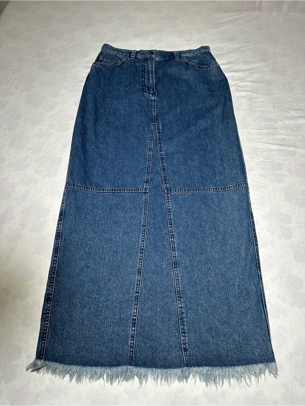 Vintage Lauren Ralph Lauren Denim Maxi Skirt Womens Size 8 Western Cottagecore